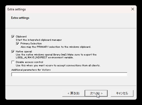 XLaunch設定3